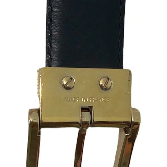 LOUIS VUITTON CT0334 Classic Black Leather Belt - Picture 8 of 13